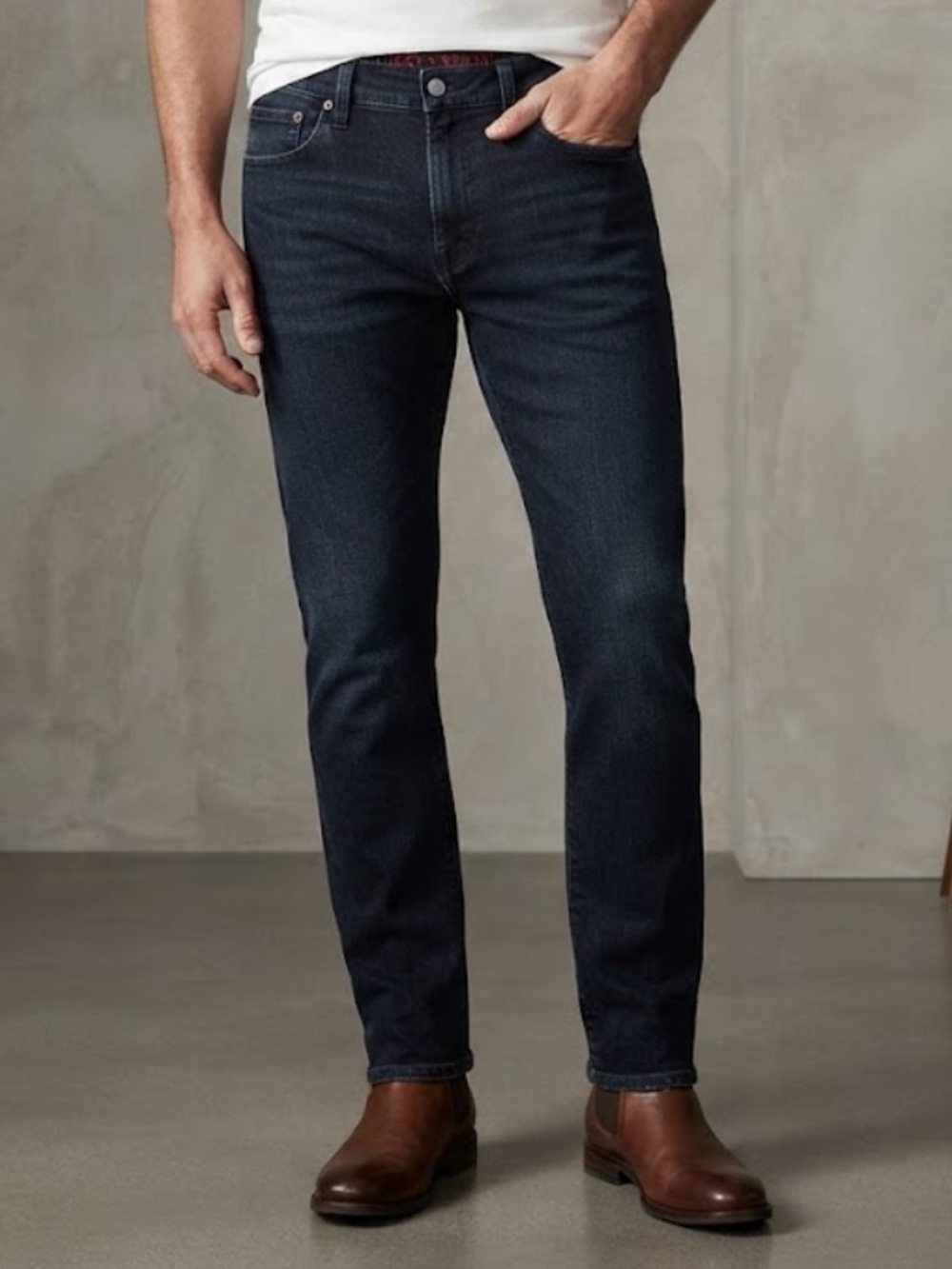 Lucky Brand 410 Athletic Straight Jeans Men's 32x30 Dark Wash Coolmax Stretch